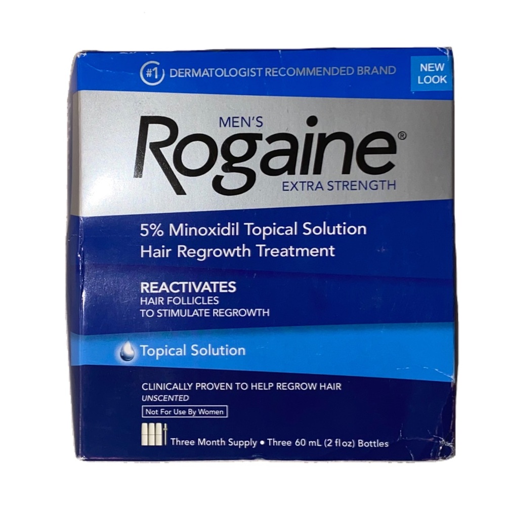 Men's Rogaine Extra Strength 5% Minoxidil Topical Solution, 3 Month Supply